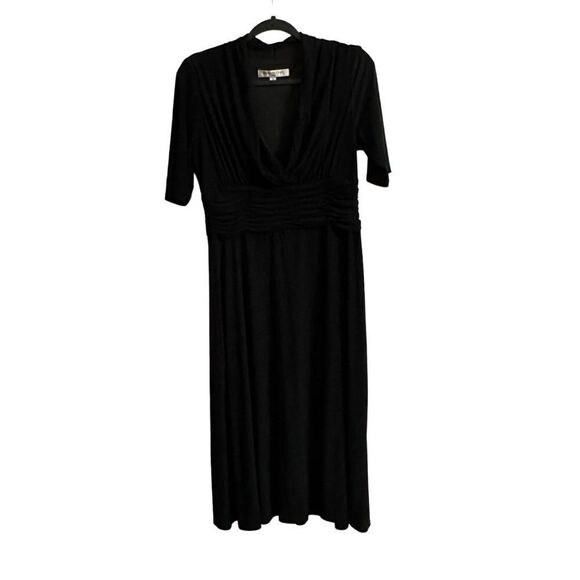 Evan-Picone Black MIDI Dress Size10 - Picture 1 of 9